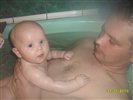 Водоплавающие папа и дочка!!!!