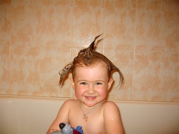 Веселая мыльная прическа