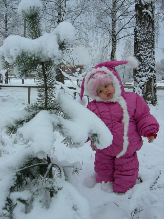 Маленькой елочке, тяжело зимой!