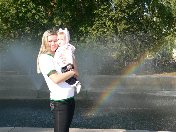 А мы  радугу поймали!